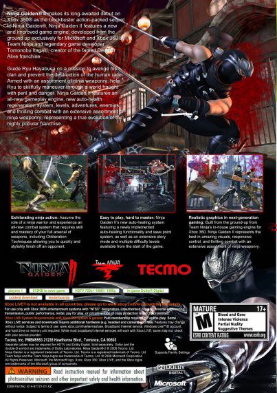 Ninja Gaiden II - Microsoft Xbox 360 (Microsoft - Single) video game collectible - Main Image 2