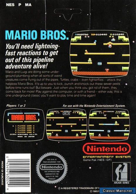 Mario Bros. - Nintendo Entertainment System (NES) (Nintendo - 2) video game collectible - Main Image 2