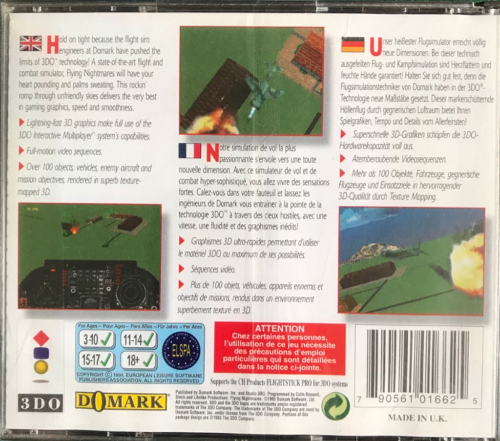 Flying Nightmares - 3DO video game collectible [Barcode 790561016625] - Main Image 2