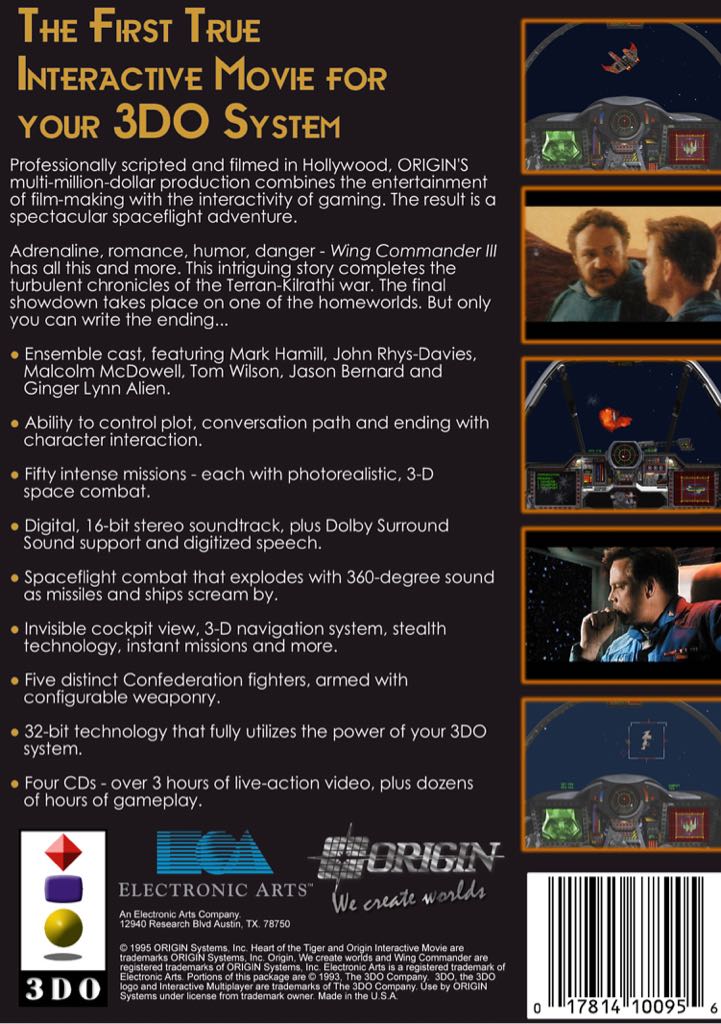 Wing Commander 3 - 3DO (1) video game collectible [Barcode 5015839880223] - Main Image 2