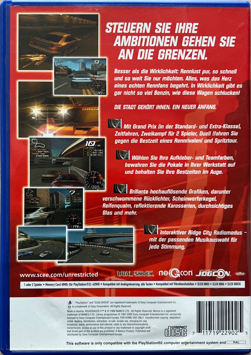 Ridge Racer V - Sony PlayStation 2 (PS2) (Namco) video game collectible [Barcode 711719229025] - Main Image 2