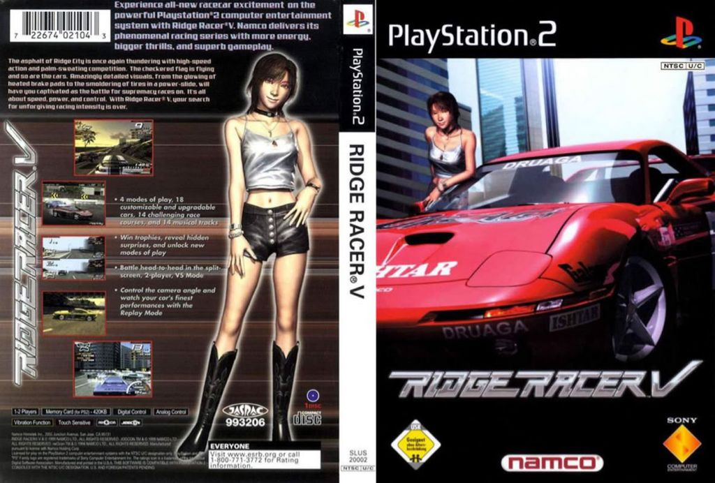 Ridge Racer V - Sony PlayStation 2 (PS2) (Namco - 2) video game collectible [Barcode 71252292] - Main Image 2