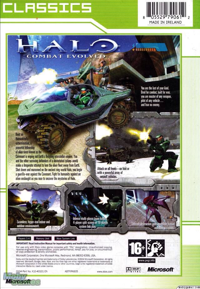 Halo: Combat Evolved - Microsoft Xbox (Microsoft Game Studios - 12) video game collectible [Barcode 805529790612] - Main Image 2