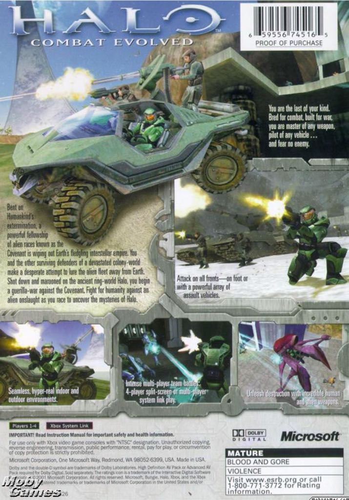 Halo: Combat Evolved - Microsoft Xbox (Microsoft Games Studio - 4) video game collectible - Main Image 2