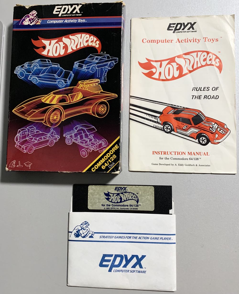 Hot Wheels - Commodore 64 (Epyx) video game collectible - Main Image 4