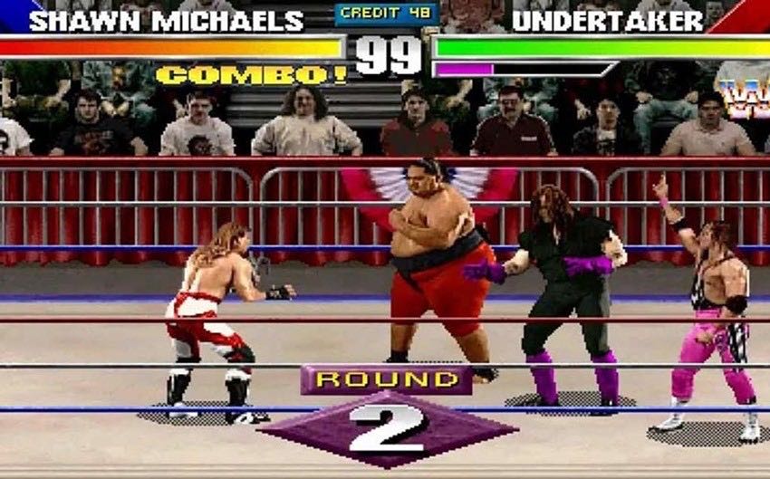 SNES PC WWF Wrestlemania: The Arcade Game - PC (Acclaim Entertainment - 2) video game collectible [Barcode 021481620396] - Main Image 4