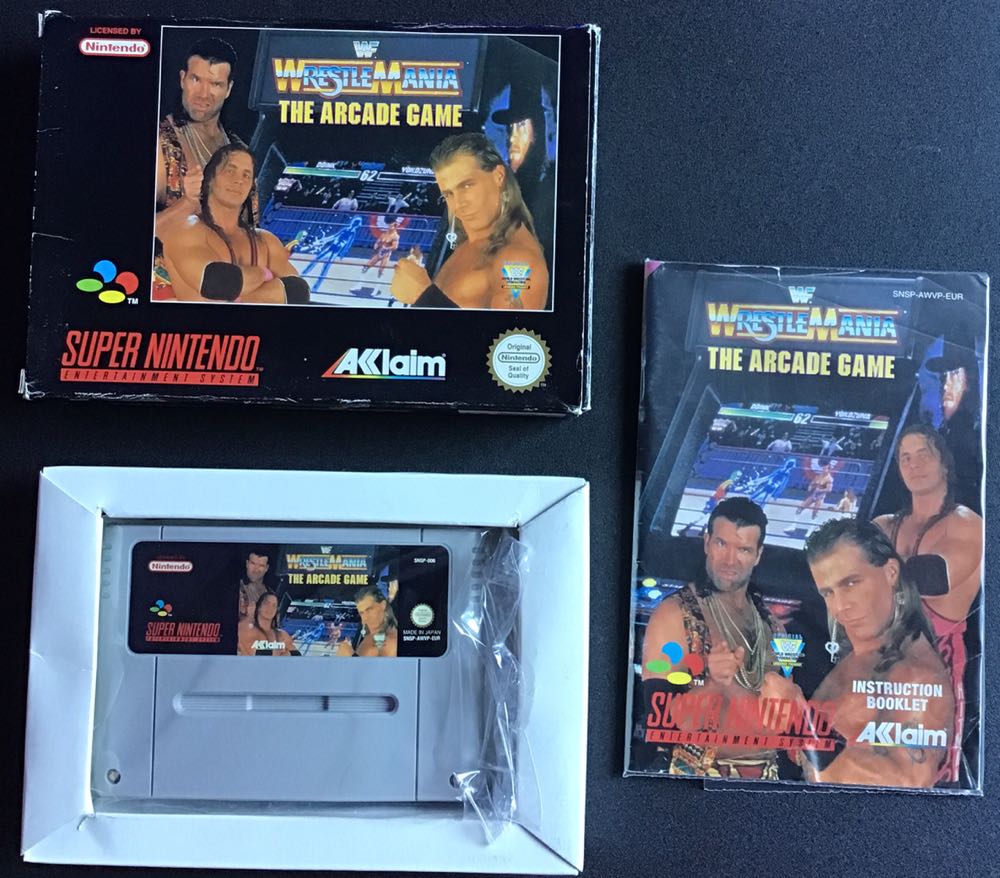 WWF Wrestlemania: The Arcade Game - Nintendo Super Nintendo Entertainment System (SNES) (Acclaim Enternainment - 1-2) video game collectible [Barcode 3455196203914] - Main Image 3