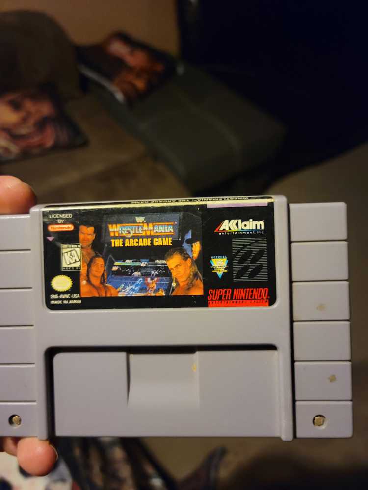 WWF Wrestlemania: The Arcade Game - Nintendo Super Nintendo Entertainment System (SNES) (Acclaim Enternainment - 1-2) video game collectible [Barcode 3455196203914] - Main Image 4