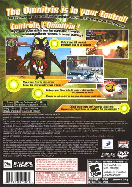 Ben 10: Protector of Earth - Sony PlayStation 2 (PS2) (D3 Publisher - 1-2) video game collectible [Barcode 879278125018] - Main Image 2