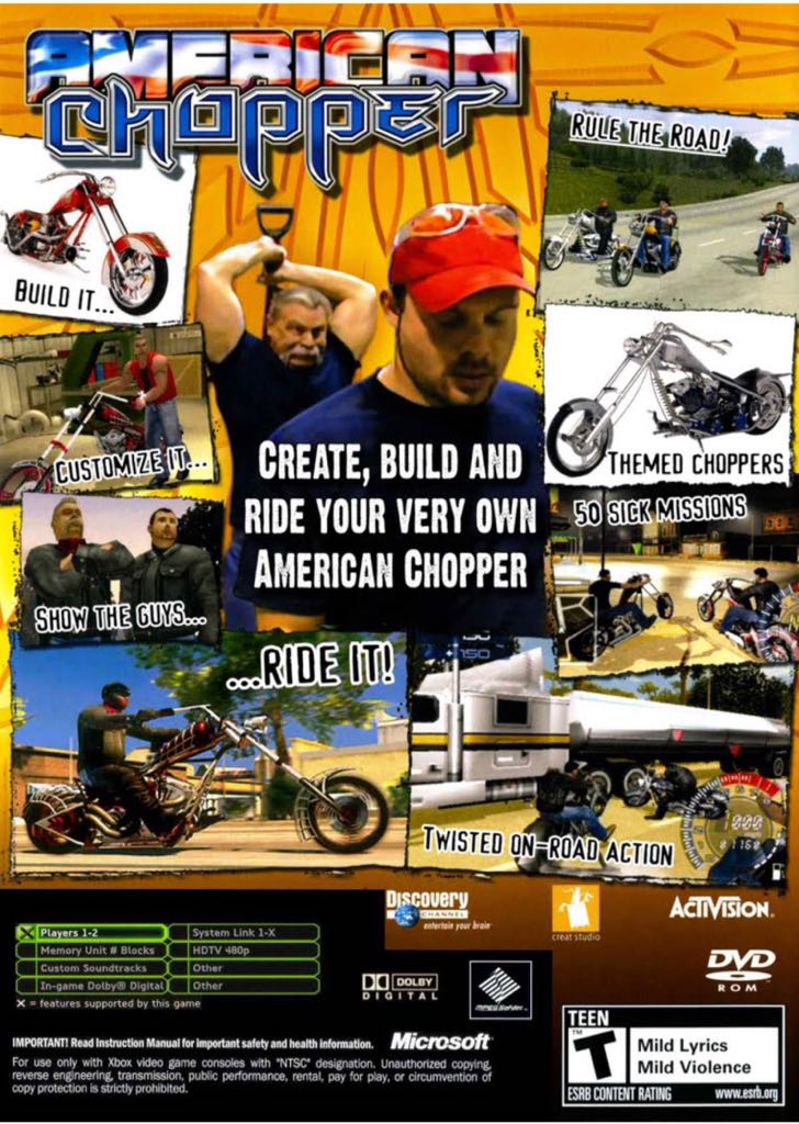 American Chopper - Microsoft Xbox (Activision - 1) video game collectible [Barcode 047875750517] - Main Image 2