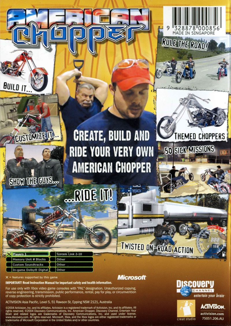 American Chopper - Microsoft Xbox (Activision - 1) video game collectible [Barcode 9328878000856] - Main Image 2