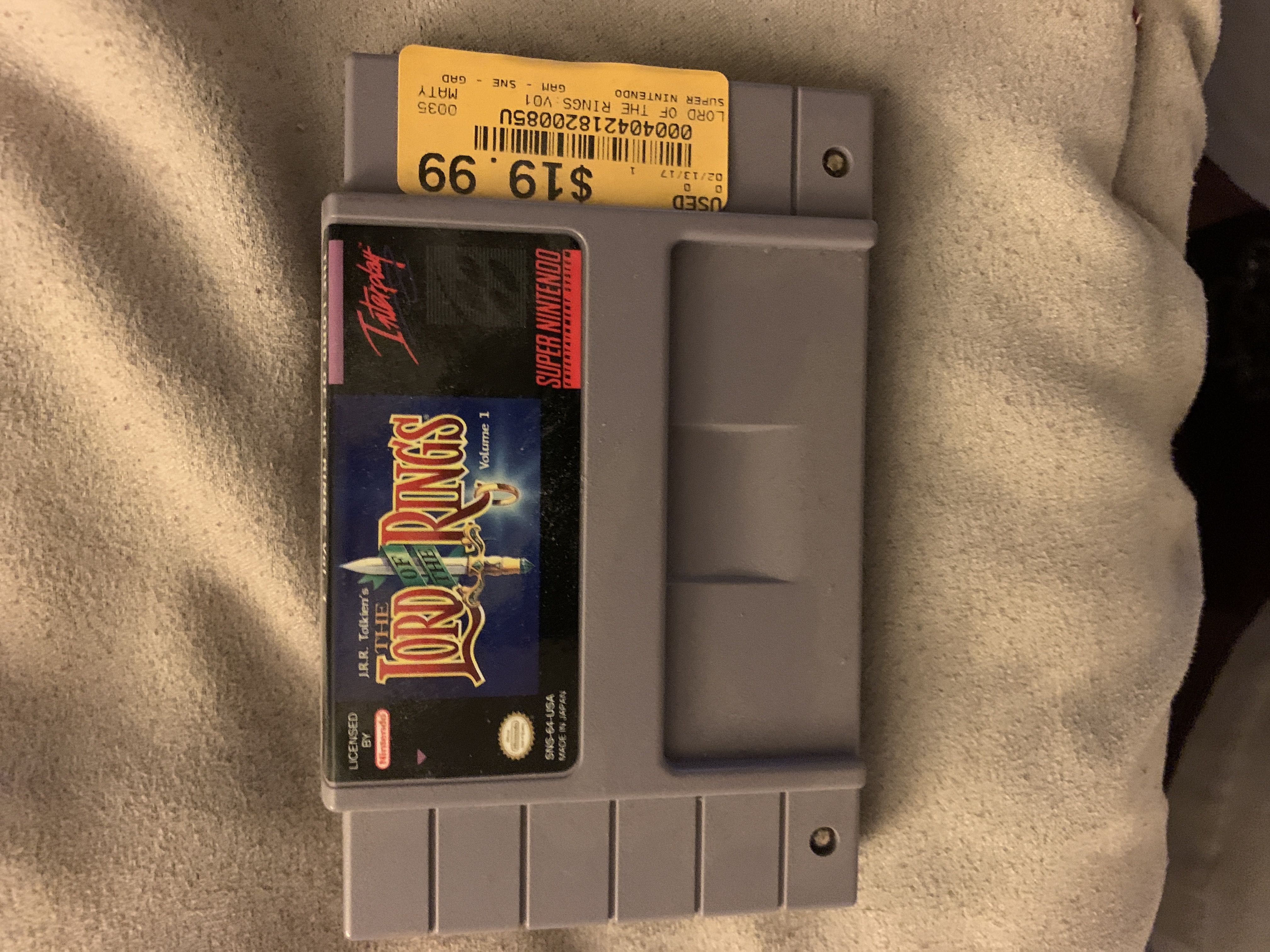 Lord Of The Rings - Nintendo Super Nintendo Entertainment System (SNES) video game collectible - Main Image 2