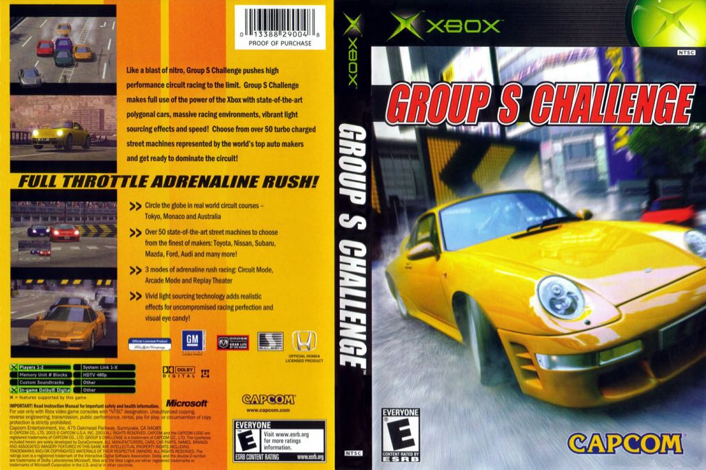 Group S Challenge - Microsoft Xbox (Capcom - 1-2) video game collectible [Barcode 013388290048] - Main Image 2