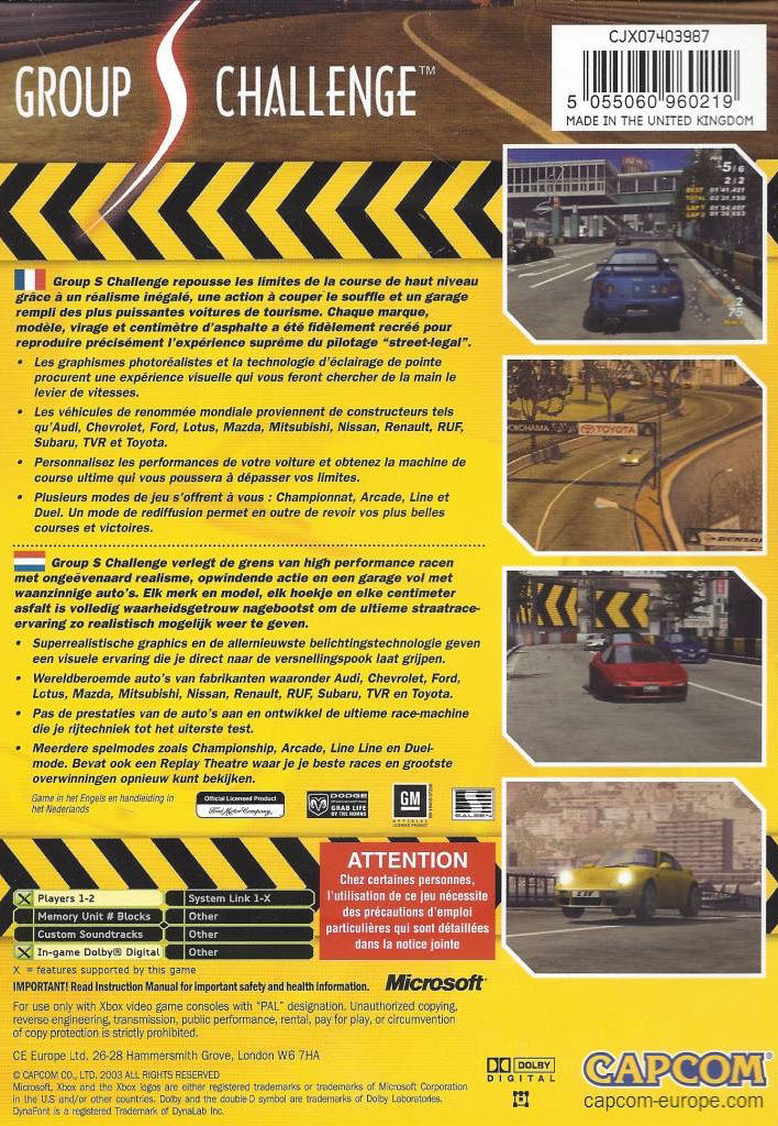 Group S Challenge - Microsoft Xbox (CE Europe - 1-2) video game collectible [Barcode 5055060960219] - Main Image 2
