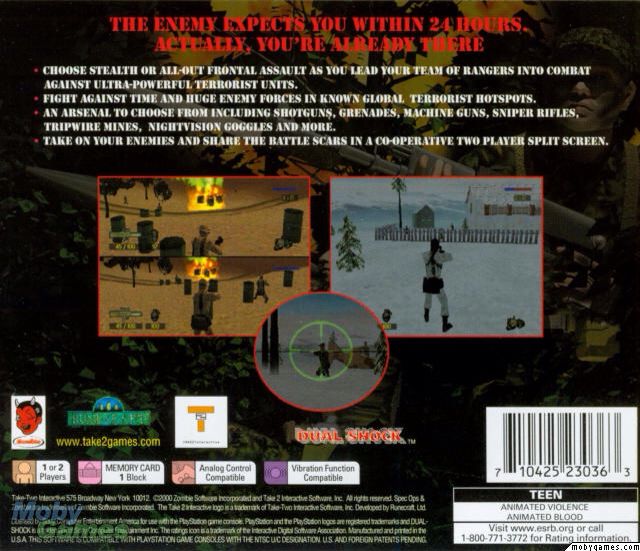 Spec Ops: Stealth Patrol - Sony PlayStation (Take 2 Interactive - 2) video game collectible [Barcode 4180477230363] - Main Image 2