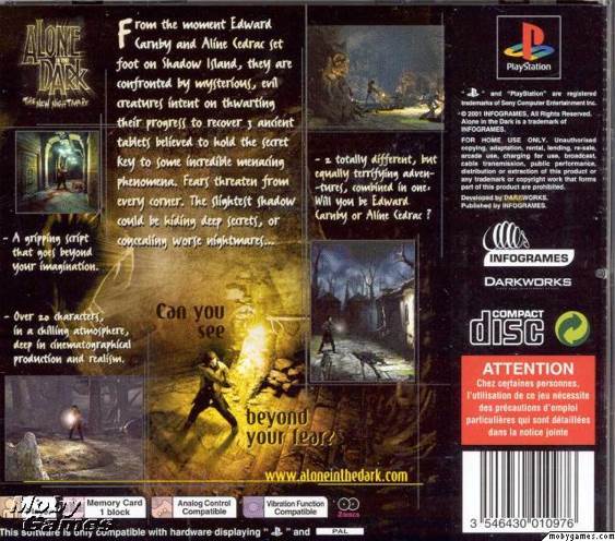 Alone in the Dark: New Nightmare - Sony PlayStation (Infogrames - 1) video game collectible [Barcode 020295140359] - Main Image 2