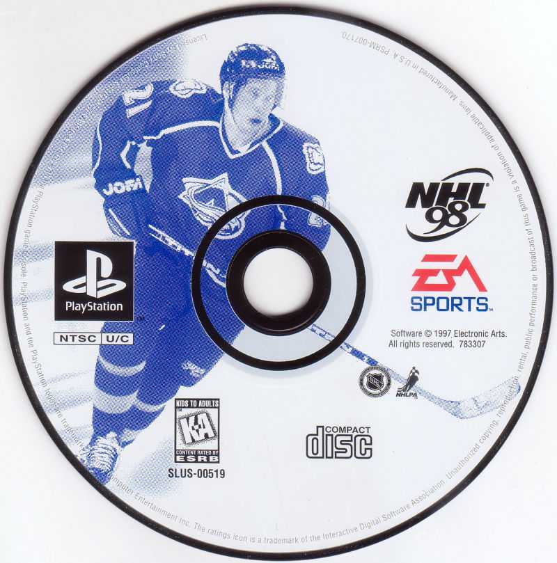NHL 98 - Sony PlayStation (Electronic Arts/EA Games - Multiplayer: 1-8) video game collectible [Barcode 014633078336] - Main Image 3