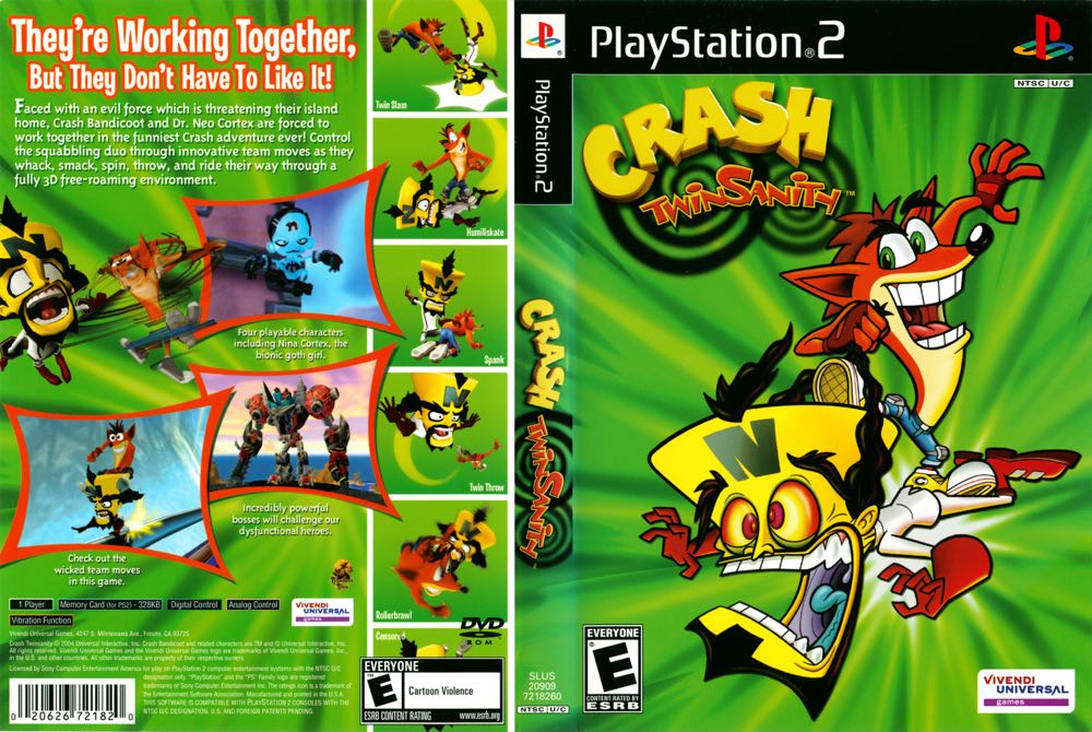 Crash Twinsanity - Sony PlayStation 2 (PS2) (Vivendi  Universal Interactive - 1) video game collectible - Main Image 2