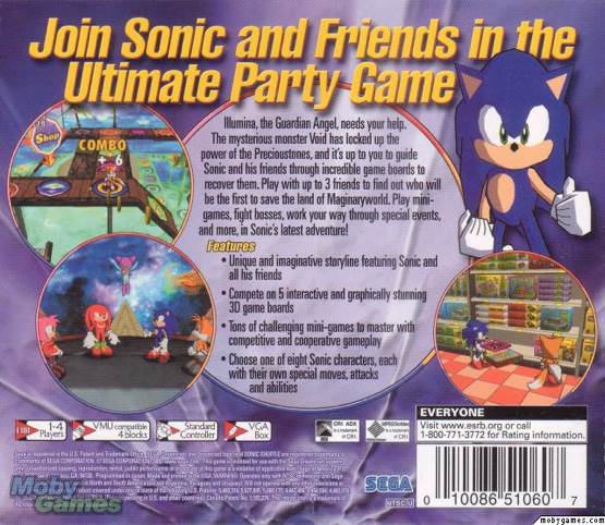 Sonic Shuffle - Sega Dreamcast (Sega - 4) video game collectible [Barcode 5060004761098] - Main Image 2