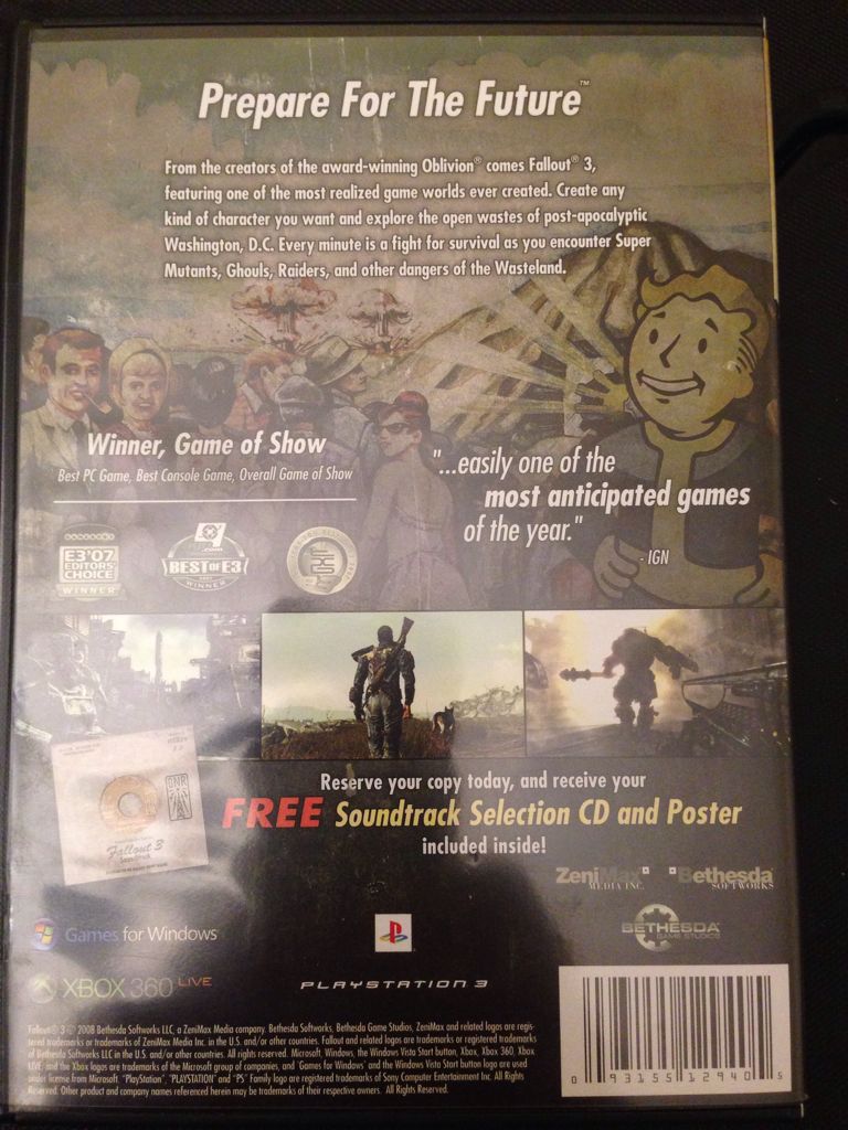 Fallout 3 Extras - Sony PlayStation 3 (PS3) video game collectible [Barcode 093155129405] - Main Image 2