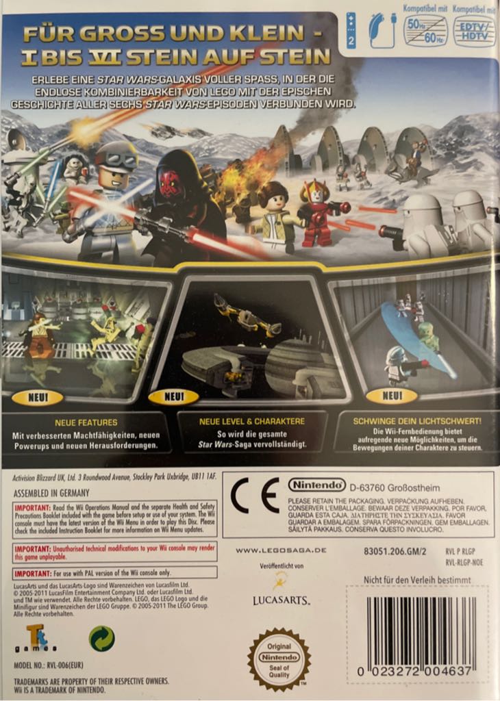 Lego Star Wars Die Komplette Saga - Nintendo Wii (Nintendo) video game collectible [Barcode 023272004637] - Main Image 2