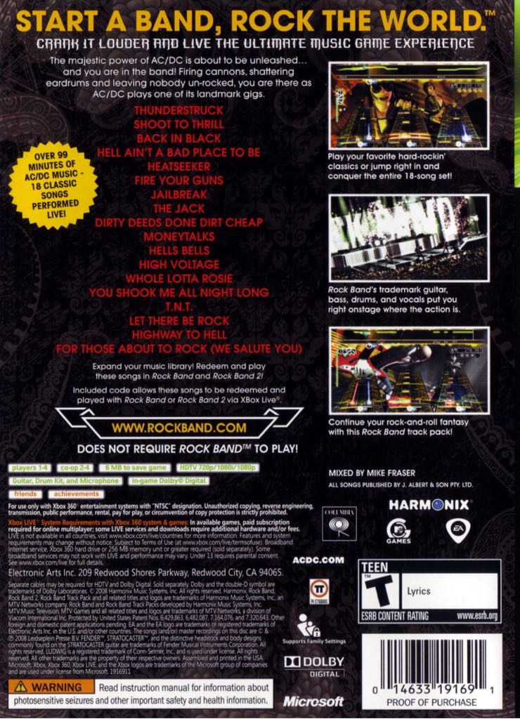 AC/DC Live: Rock Band - Microsoft Xbox 360 (1) video game collectible [Barcode 5030932072429] - Main Image 2