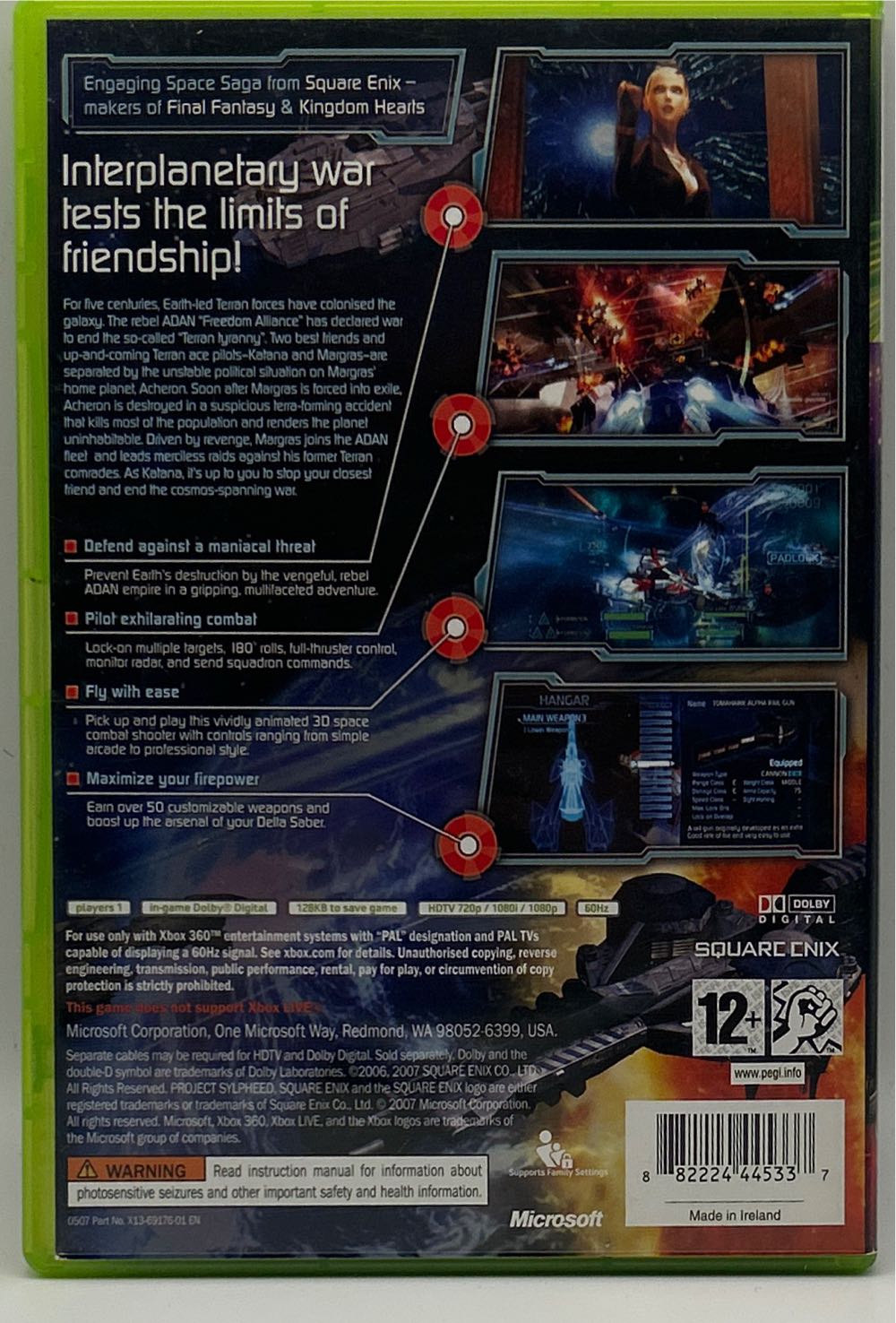 Project Sylpheed - Microsoft Xbox 360 (Square-Enix - 1) video game collectible [Barcode 882224445337] - Main Image 2