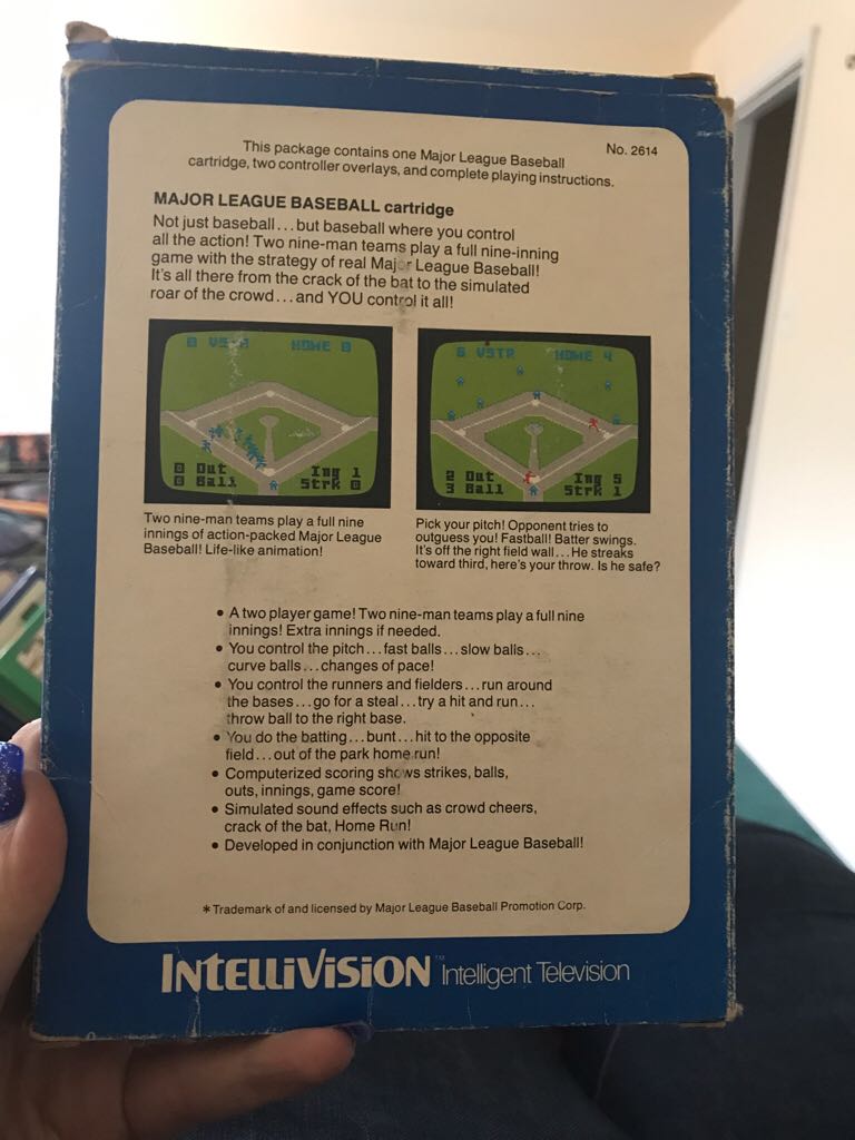 Major League Baseball - Intellivision video game collectible - Main Image 2