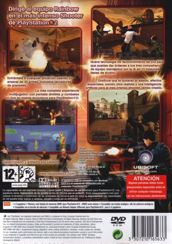 Rainbow Six 3 - Sony PlayStation 2 (PS2) (Ubisoft) video game collectible [Barcode 3307210167491] - Main Image 2