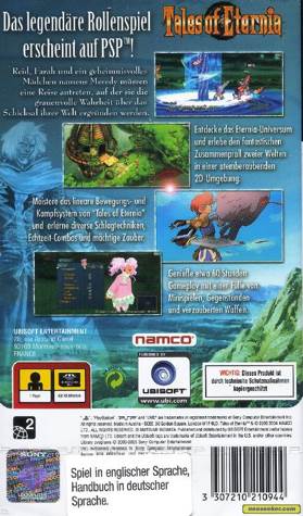 Tales of Eternia - Sony PlayStation Portable (PSP) (Ubisoft - 1) video game collectible [Barcode 3307210200648] - Main Image 2
