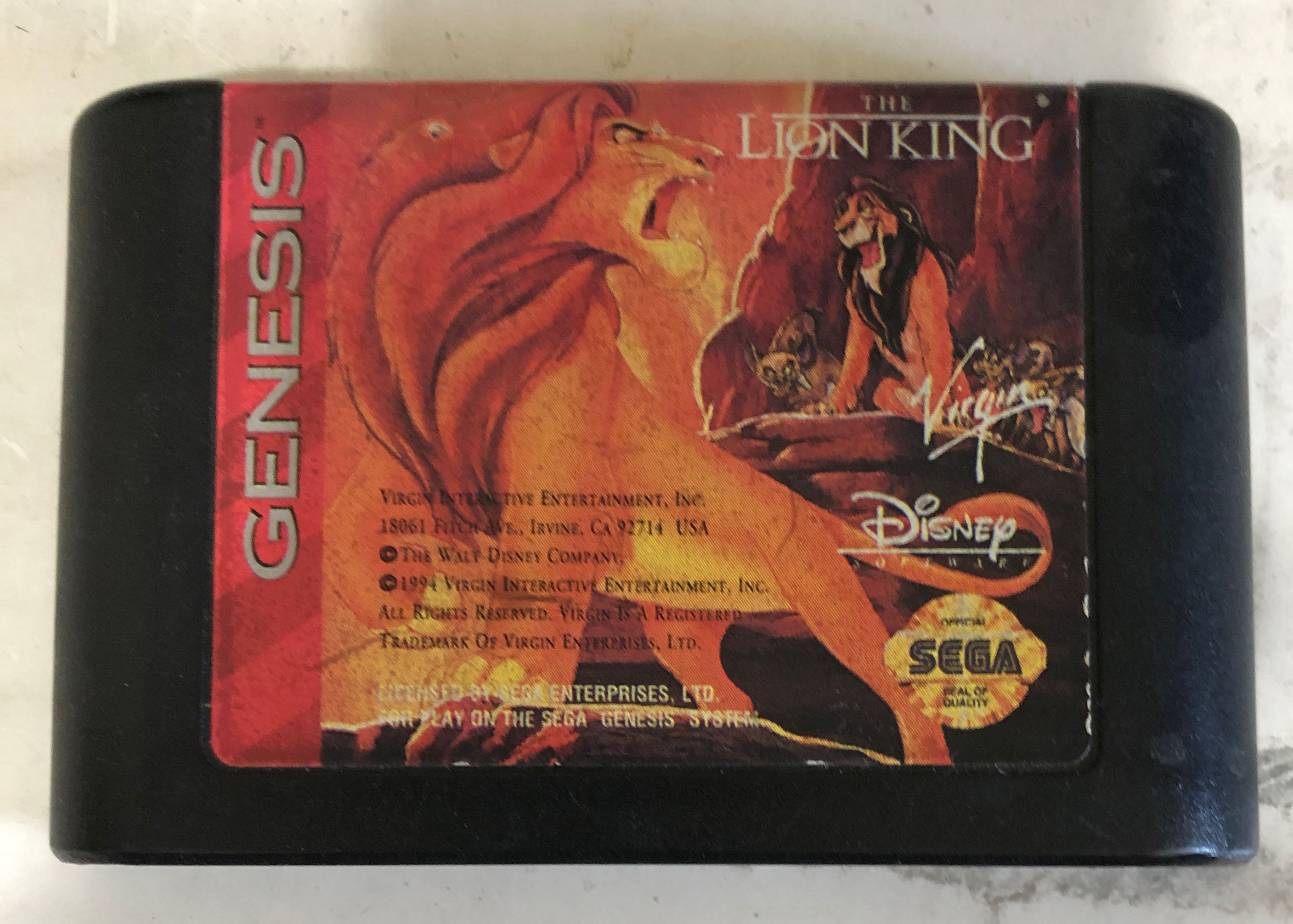 The Lion King - Sega Genesis (Mega Drive) (Virgin) video game collectible - Main Image 3