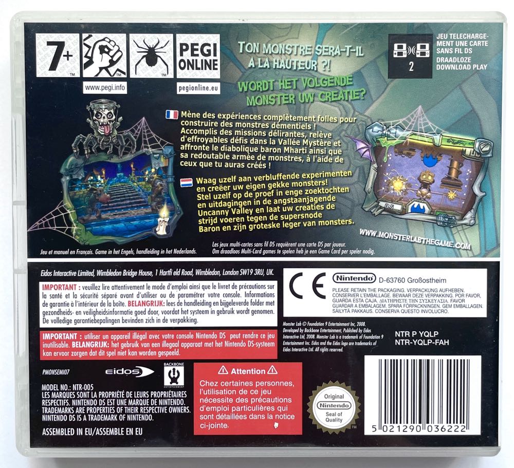 Monster Lab - Nintendo DS (1 - 2) video game collectible [Barcode 5021290036222] - Main Image 2