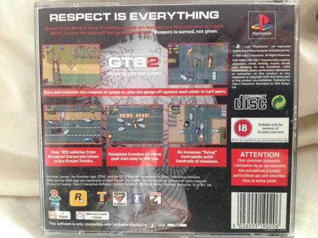 Grand Theft Auto 2 - Sony PlayStation (Rockstar Games - 1) video game collectible [Barcode 5026555190206] - Main Image 2