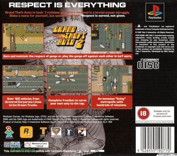 Grand Theft Auto 2 - Sony PlayStation (Rockstar Games - 1) video game collectible [Barcode 5026555190770] - Main Image 2