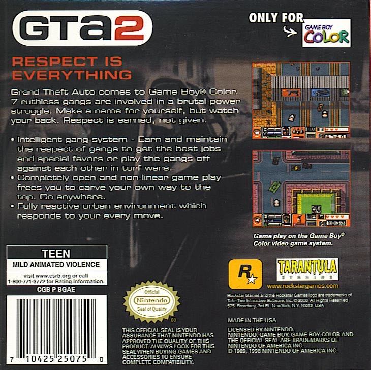Grand Theft Auto 2 - Nintendo Game Boy Color (Rockstar Games - 1) video game collectible - Main Image 2