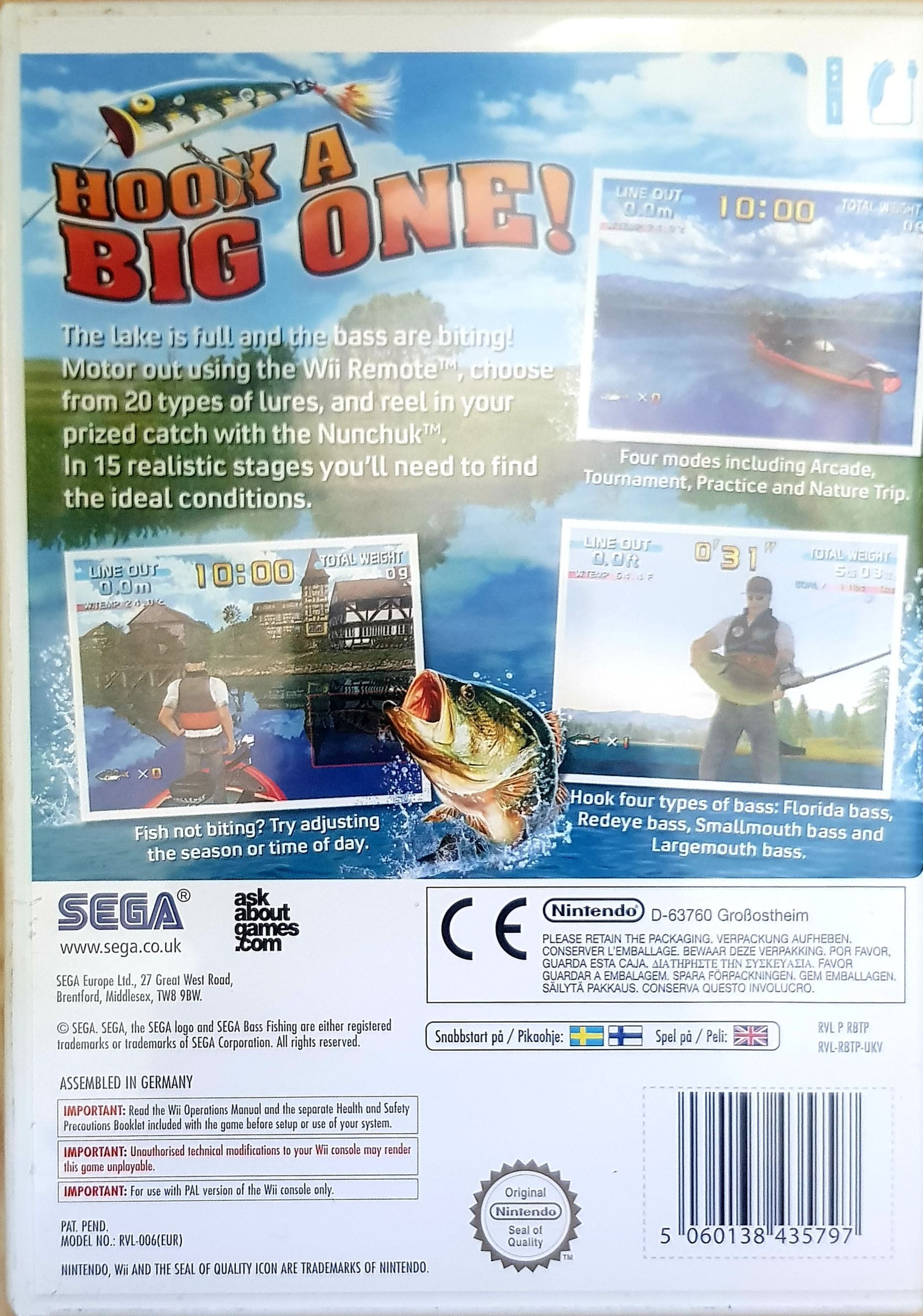 SEGA BASS FISHING - Nintendo Wii (Sega - 1) video game collectible [Barcode 5060138435797] - Main Image 2