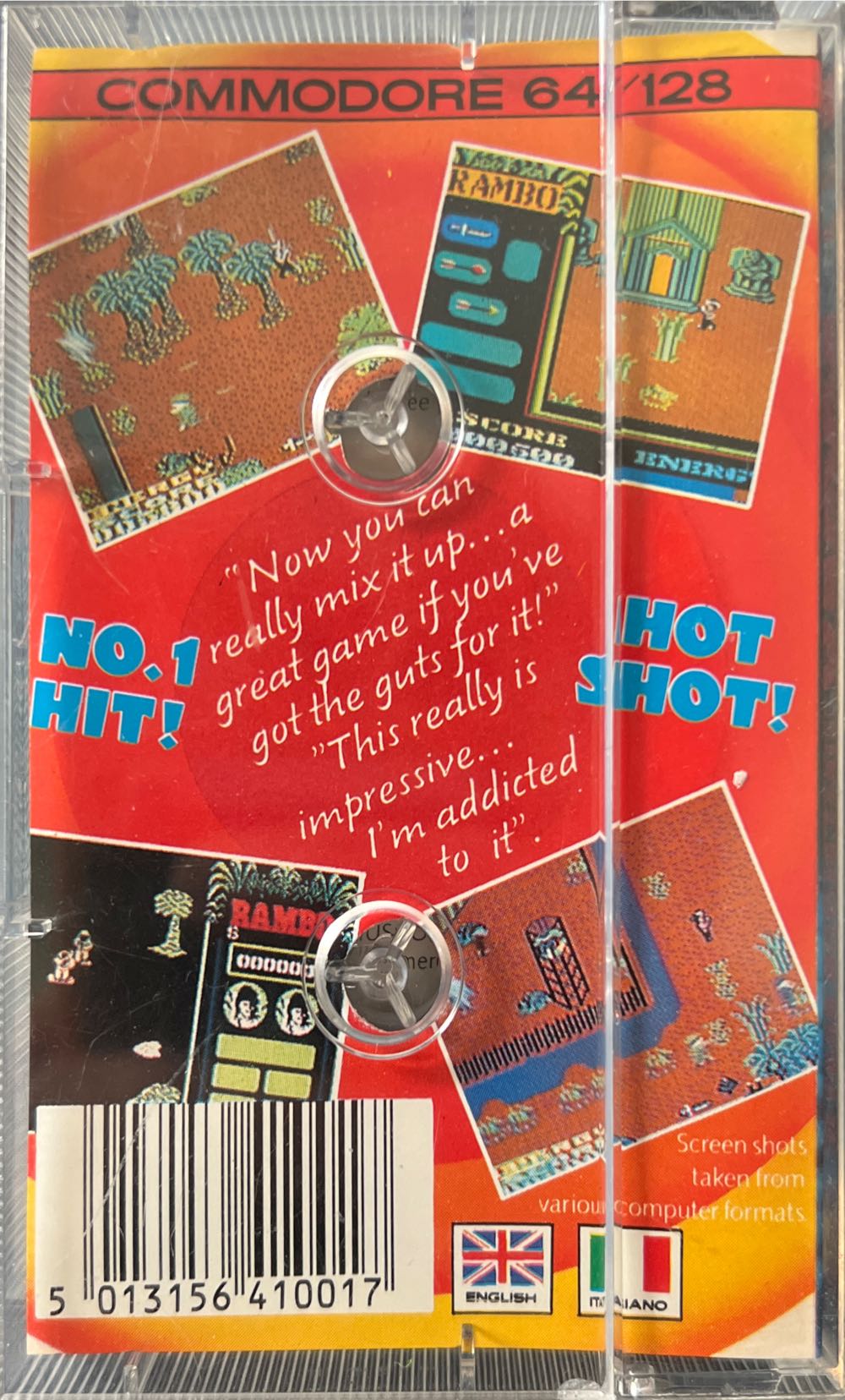 Rambo First Blood Part II - Commodore 64 (Ocean - 1) video game collectible - Main Image 2