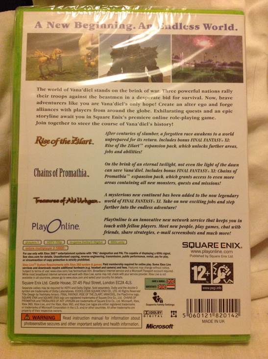 Final Fantasy XI - Microsoft Xbox 360 (Square Enix - 1) video game collectible [Barcode 5060121820142] - Main Image 2