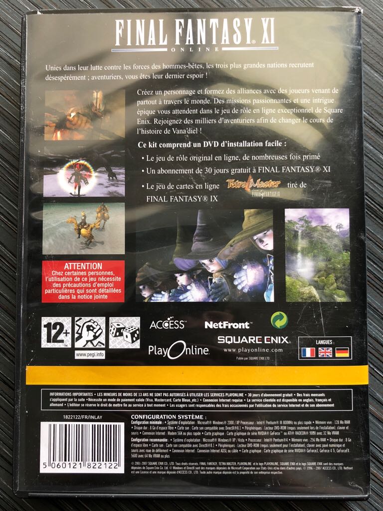 Final Fantasy XI - PC (Unlimited) video game collectible [Barcode 5060121822153] - Main Image 2