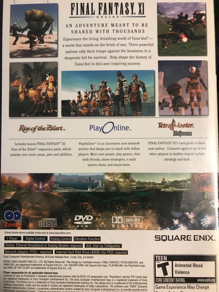 Final Fantasy XI - Sony PlayStation 2 (PS2) video game collectible - Main Image 2