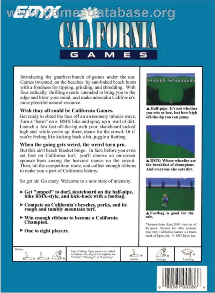 California Games - Nintendo Entertainment System (NES) video game collectible - Main Image 2