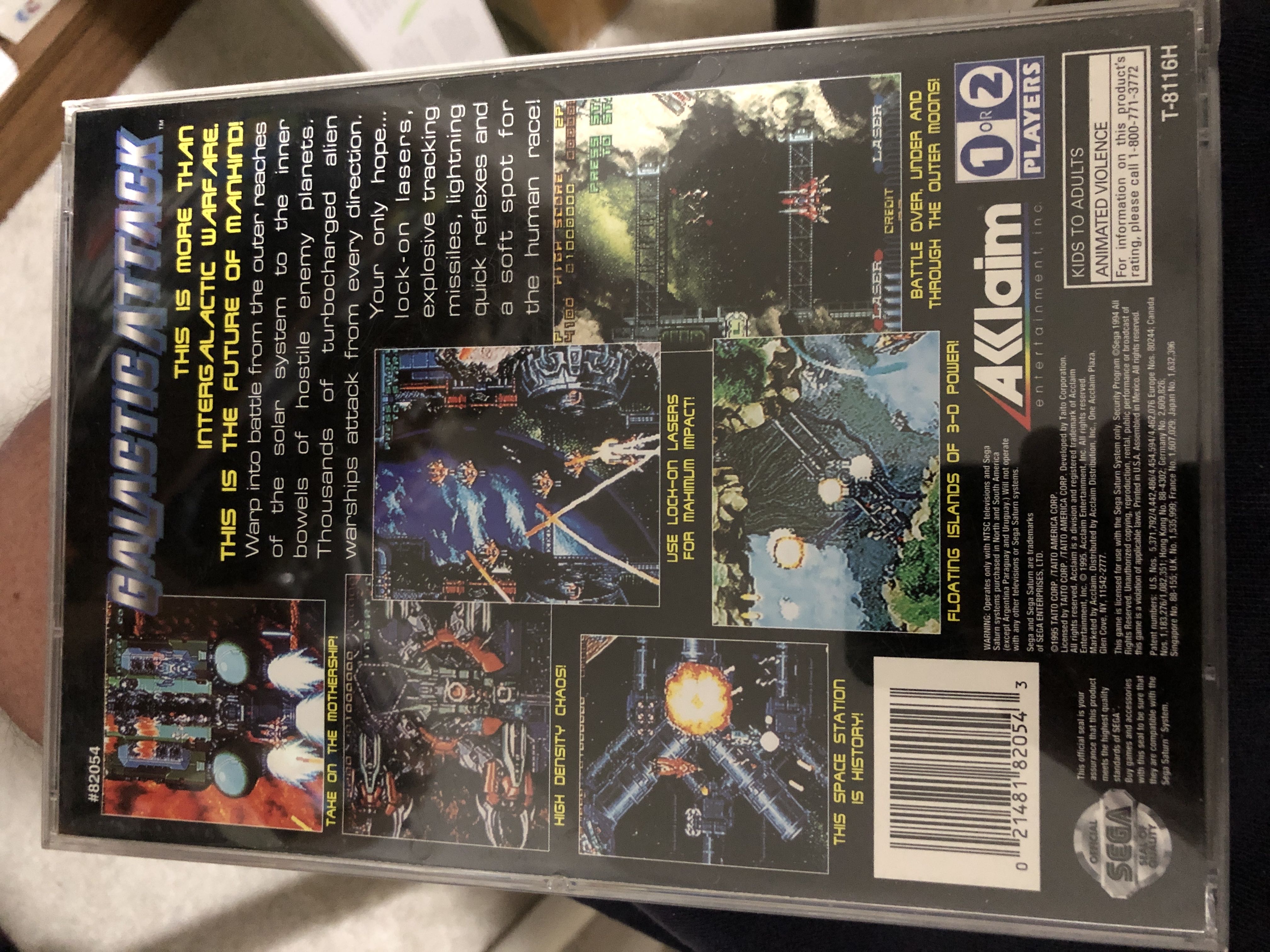 Galactic Attack - Sega Saturn (Acclaim Entertainment - 2) video game collectible [Barcode 021481820543] - Main Image 2