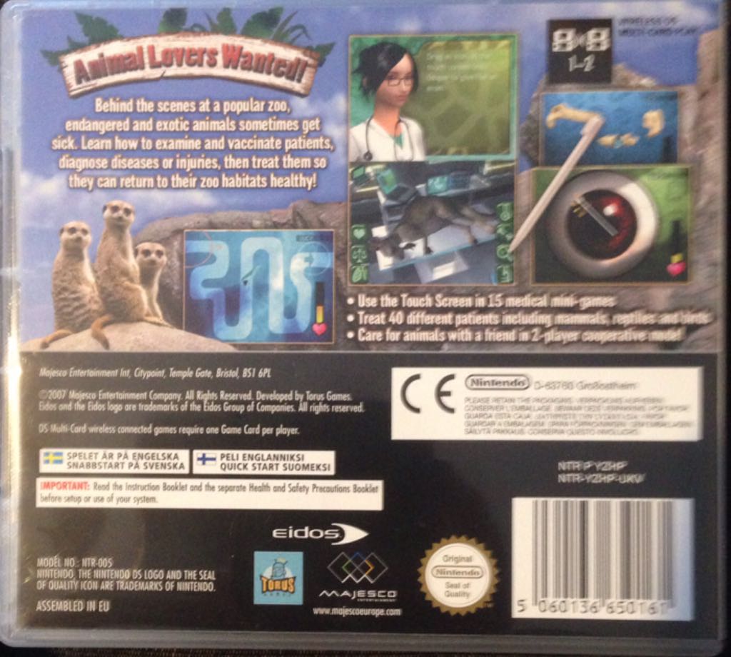 Zoo Hospital - Nintendo DS video game collectible [Barcode 5060136658068] - Main Image 2
