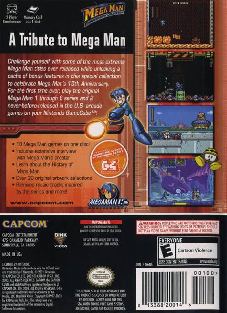 Mega Man Anniversary Collection - Nintendo GameCube (Capcom - 1) video game collectible [Barcode 013388200146] - Main Image 2