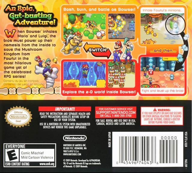 Mario And Luigi Bowsers Inside Story - Nintendo DSi video game collectible - Main Image 2