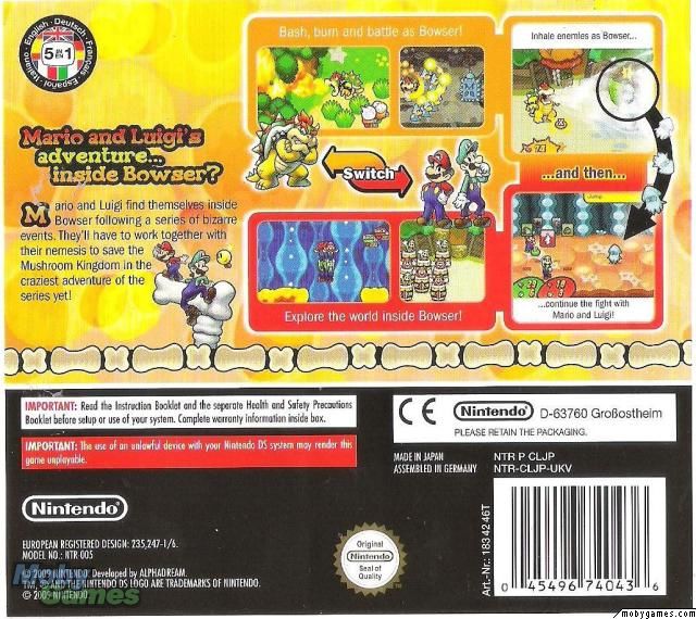 Mario And Luigi Bowsers Inside Story - Nintendo 3DS video game collectible - Main Image 2