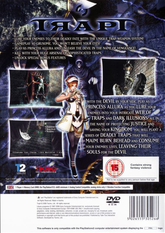Trapt - Sony PlayStation 2 (PS2) (Tecmo - 1) video game collectible [Barcode 5026555305266] - Main Image 2