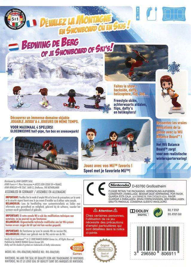 Family Ski - Nintendo Wii (Nintendo - 4) video game collectible [Barcode 045496365806] - Main Image 2