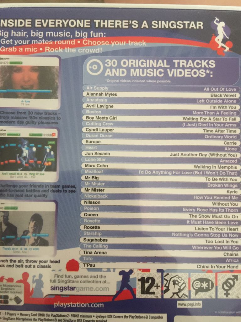 Singstar Rock Ballads - Sony PlayStation 2 (PS2) video game collectible - Main Image 2