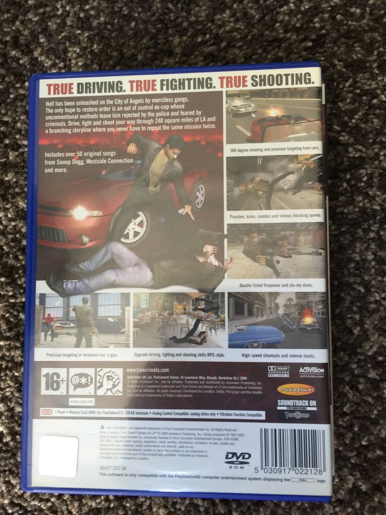 True Crime: Streets Of LA - Sony PlayStation 2 (PS2) (Activision - 1) video game collectible [Barcode 5030917022128] - Main Image 2